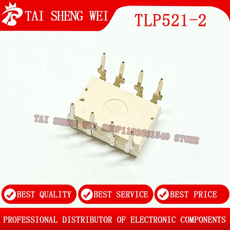 10pcs TLP521-2 DIP-8  TLP521 DIP8 dual optocoupler transistor output original authentic