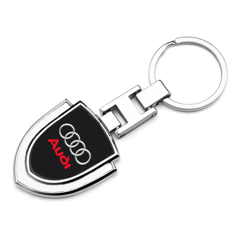 Car Styling Accessories 3D Metal Key Rings Car Logo Emblems Keychain For Audi A1 A3 8P A4 B5 B6 B7 B8 A5 A6 C5 A7 A8 Q3 Q5 Q7 TT