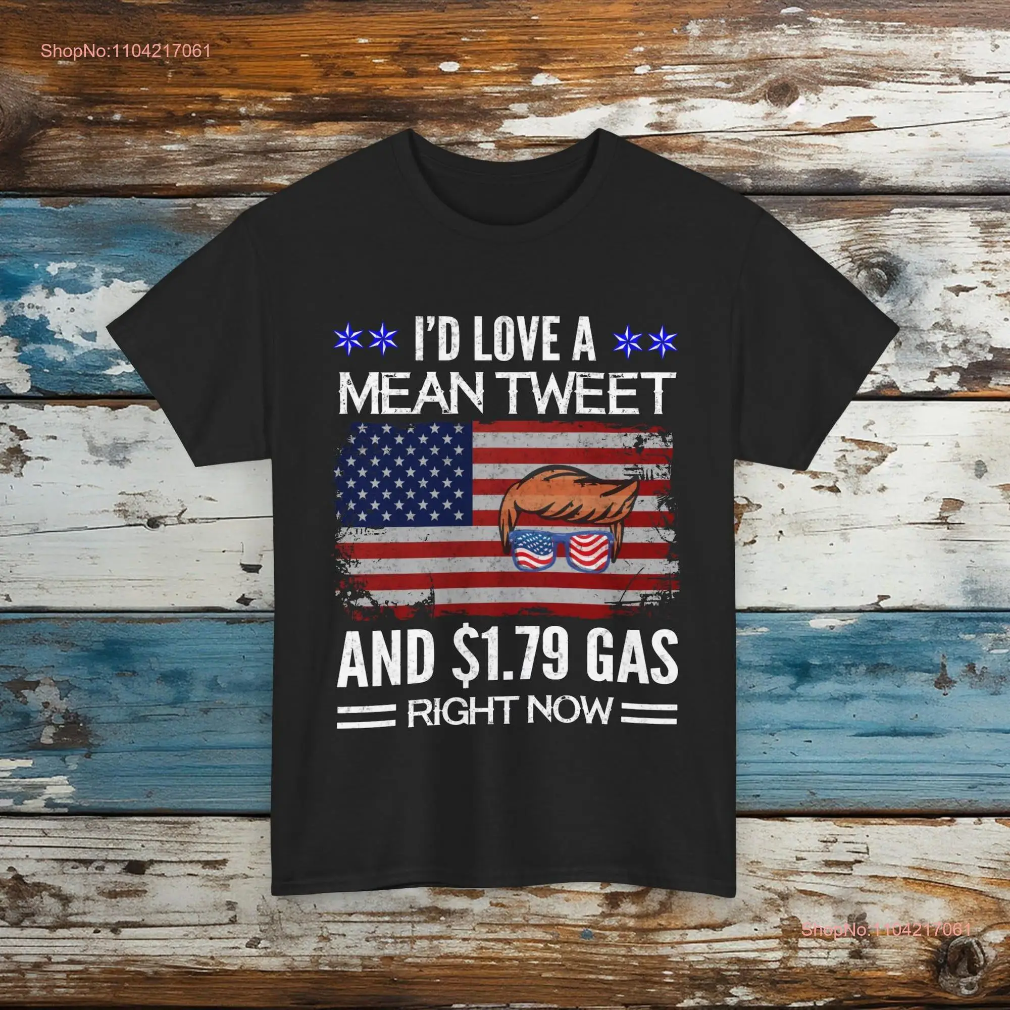 Donald Trump I Miss Mean Tweet Cheap Gas 2024 MAGA Heavy Cotton T Shirt long or short sleeves