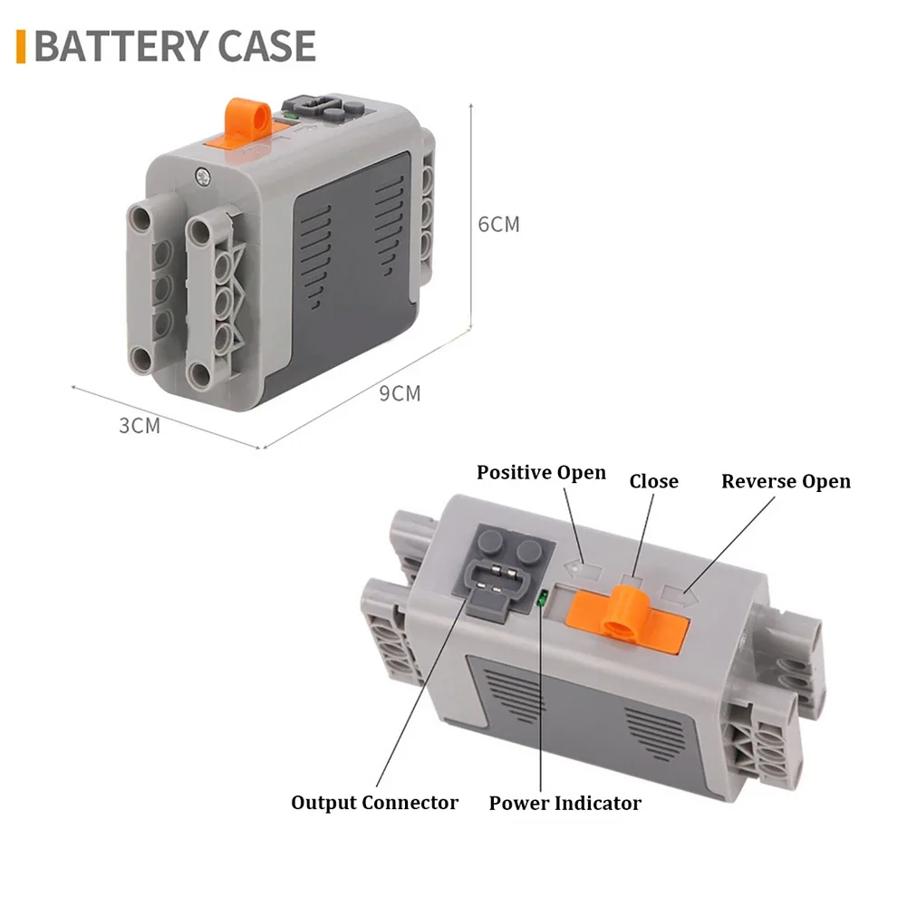 7PCS Power Functions Set M Motor 8883 Extension Wire 8886 AA Battery Box 8881 IR Remote Control Receiver Building Blocks MOC