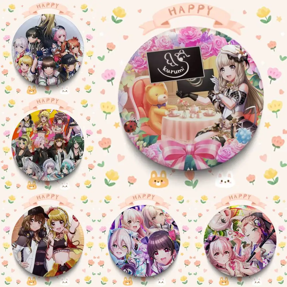 D-D4DJ Anime Brooches Cute Cartoon Badge Jacket Jeans Lapel 