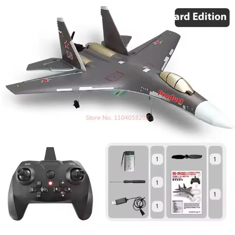 Qf009 Four-Channel Su-35 Fighter Fixed Wing Foam Aircraft Electric Model Glider Beginner Remote Control Airplane Toys Gifts