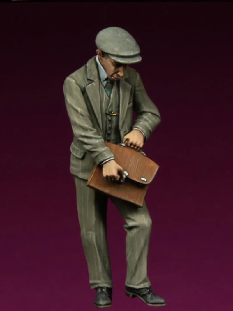 Harzfigur im Maßstab 1:35, zusammengebauter Modellbausatz, europäischer Bürgermann, historische Hobby-Miniaturen, unmontiertes, unbemaltes Diorama-Spielzeug