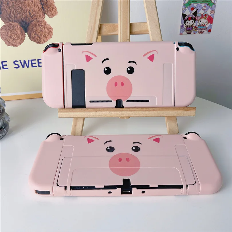 

Disney Piglet Soft Case Charging Dock Station Cover Protective Shell for Nintendo Switch Oled NS Console Crystal Protector Skin