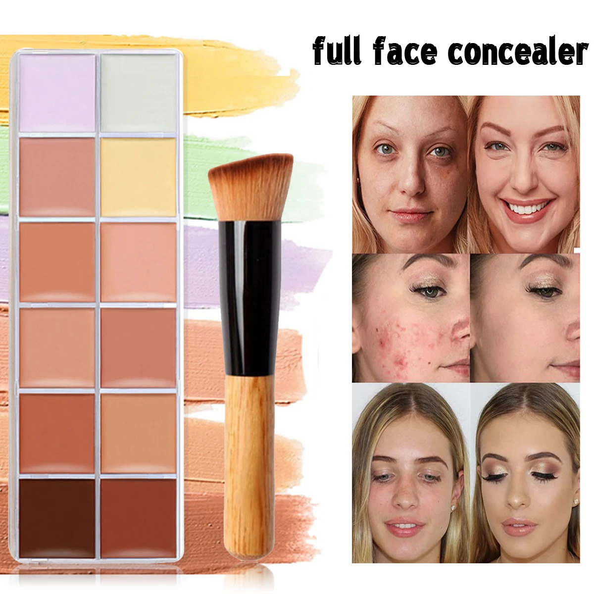 Waterproof Liquid Concealer Foundation Makeup Moisturizing Lasting Cover Acne Dark Circles Face Contour Concealer Cosmetic