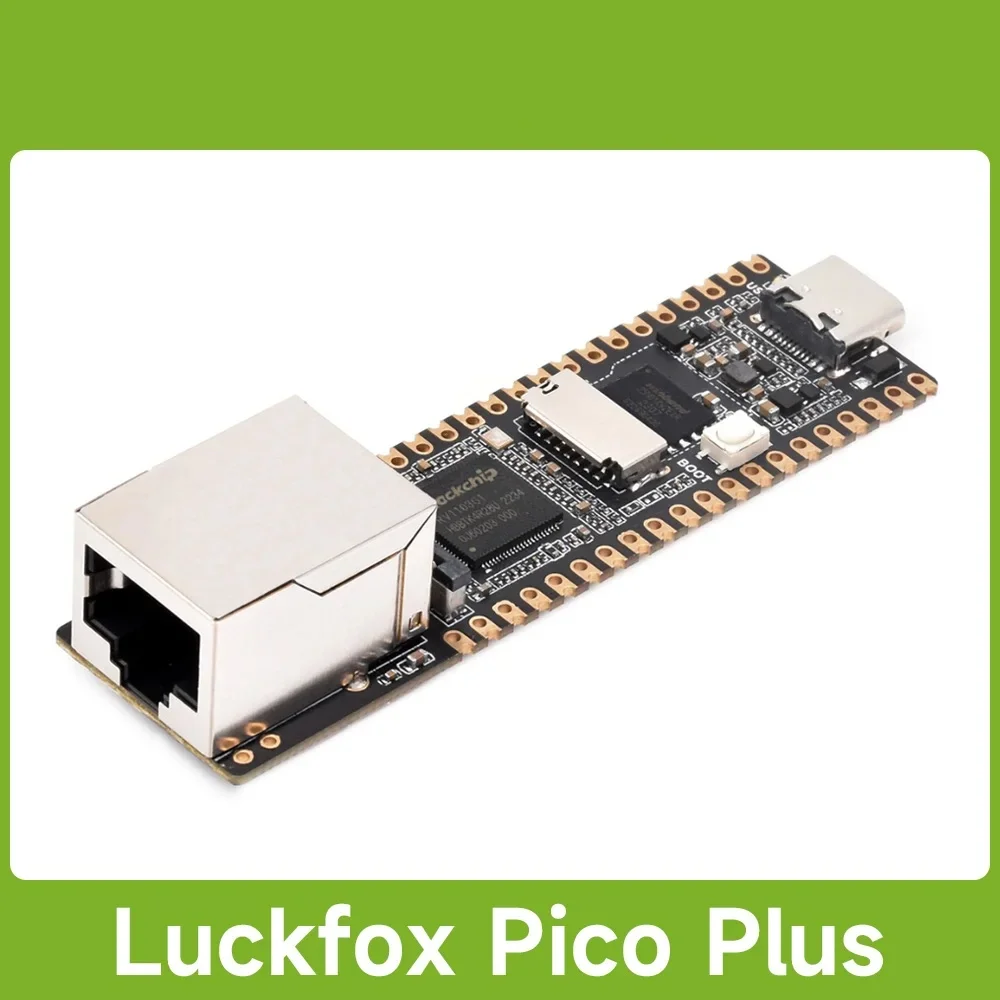 Waveshare LuckFox Pico Plus RV1103 Linux Micro Development Board Integrates ARM Cortex-A7/RISC-V MCU/NPU/ISP Processors