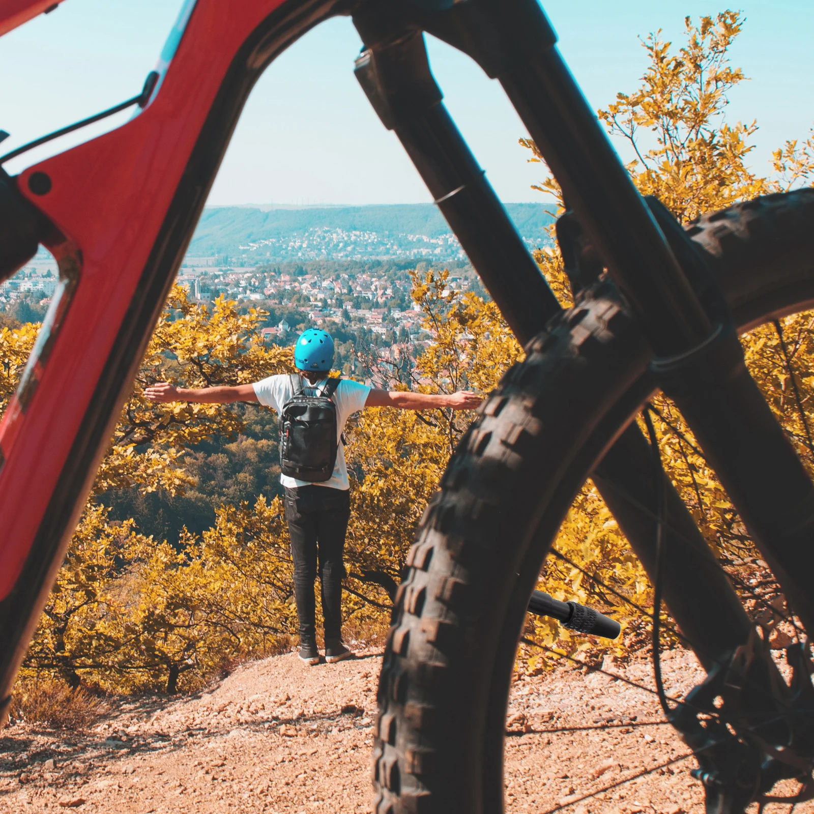 

1Pc Bike Inner Tube Valve Stem Extended Aluminum Alloy Black Lightweight Corrosion Resistant Tire Accessories