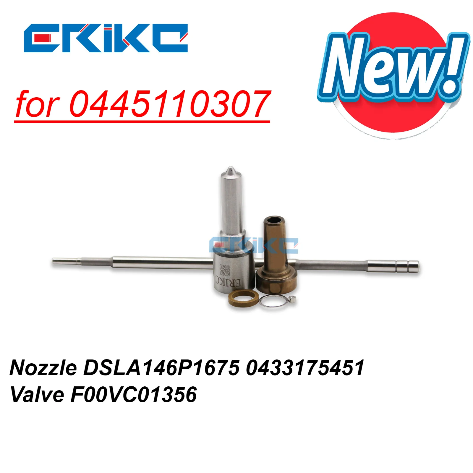 

ERIKC 0 445 110 307 Diesel Injector Nozzle DSLA146P1675 0433175451 Valve F00VC01356 Repair Kit FOR KOMATSU 6271113100 0445110307