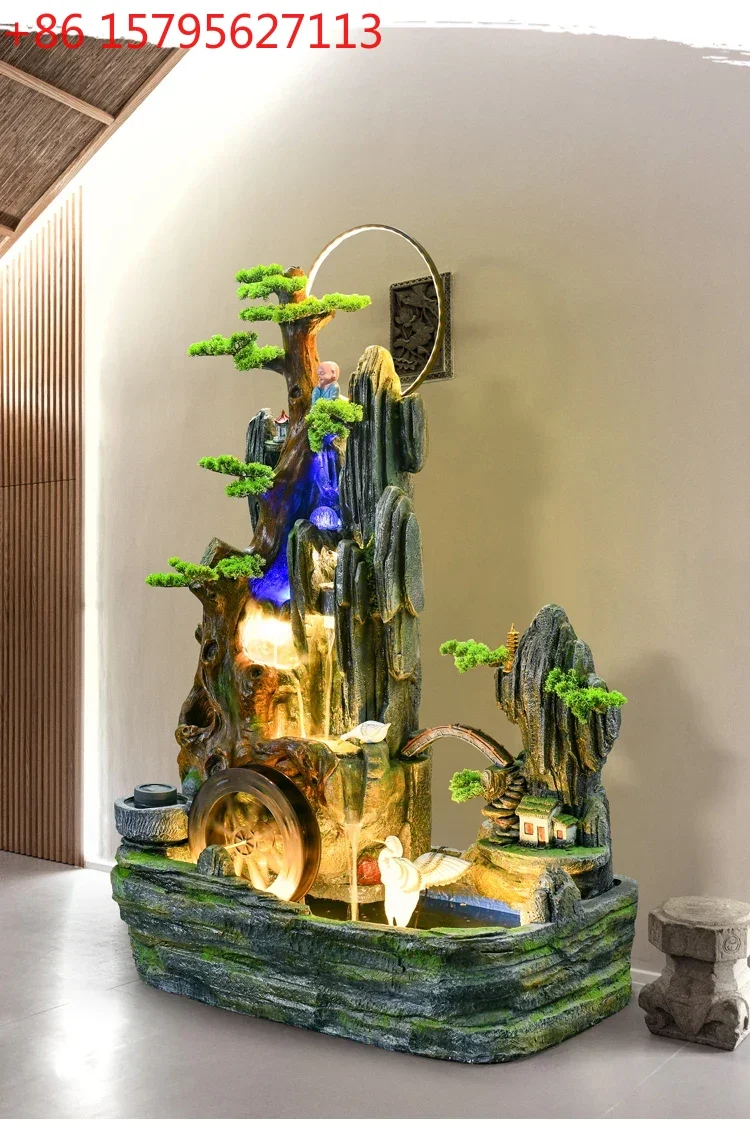 

Декоративный фонтан-горка в стиле дзен с ветряной мельницей, украшение для горного ландшафта