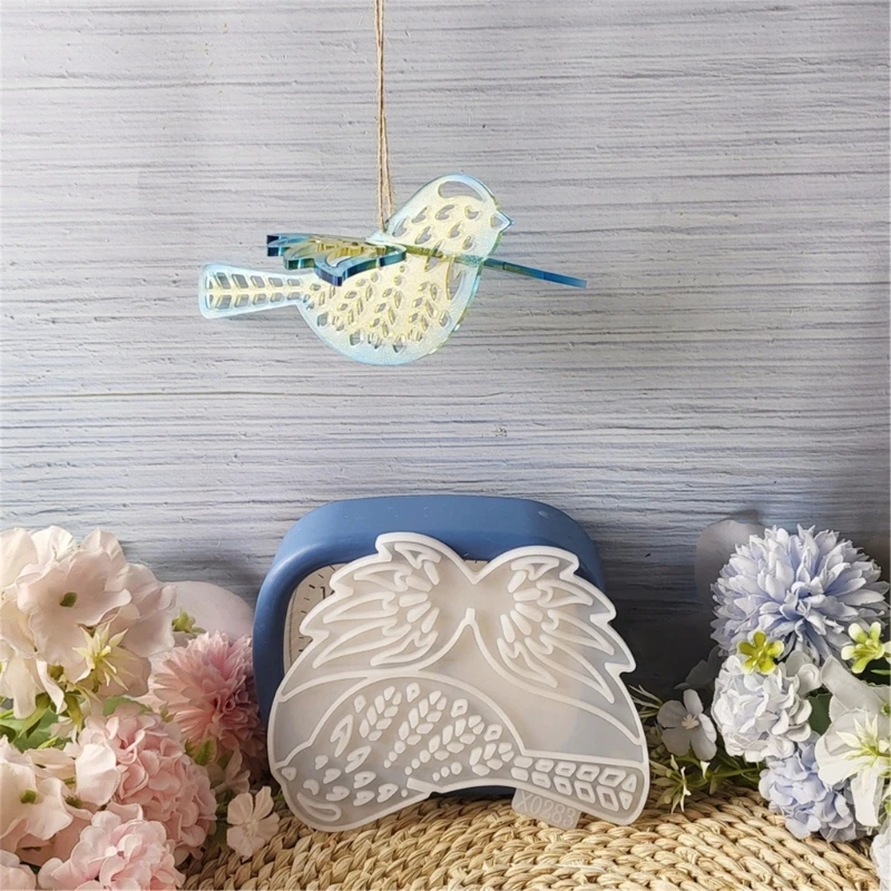 Long Tail Bird Photo Frame Mold Sturdy Silicone Mould Accessory for Creating Unique Tabletop Decorations and Ornaments