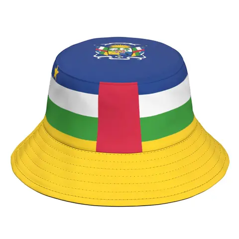 Central African Fisherman Hats Custom Name Team Logo Bucket Cap Travel French Nation Centrafricaine Republic Flag Headgear