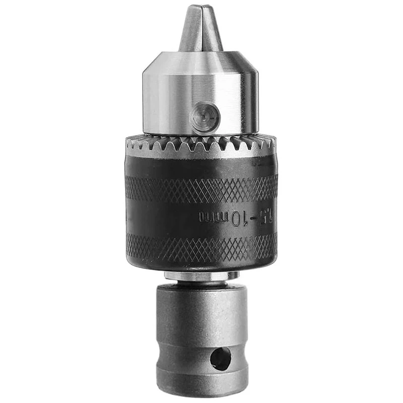 Llave de 1,5-10mm con capacidad de 1/16-3/8 pulgadas, convertidor de portabrocas, adaptador hembra cuadrado de 1/2 pulgadas