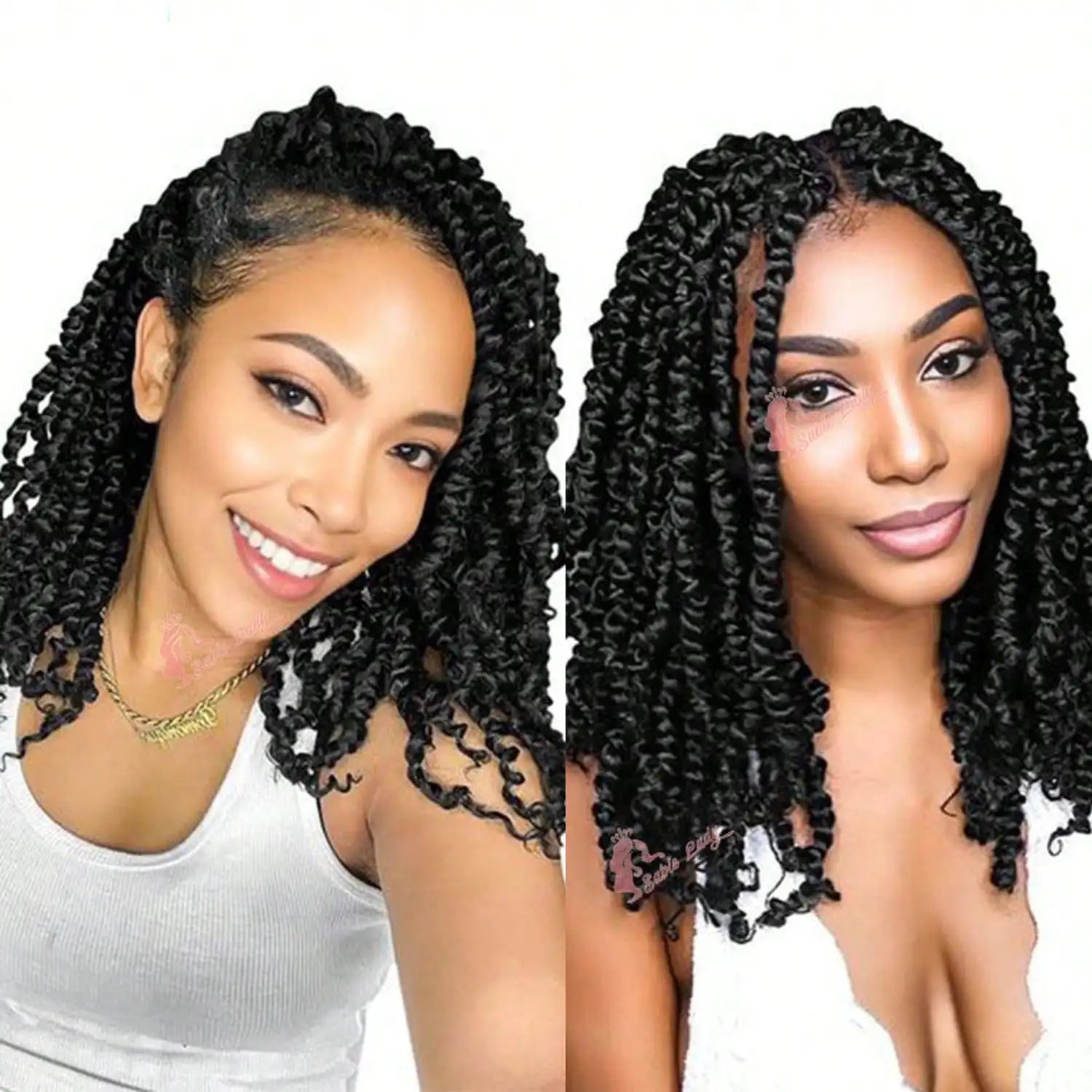 

Spring Mini Twist Bob Passion Crochet Braids 10 Inch Short Curly Synthetic Braid Hair Extensions Ombre Colored 15 Roots/pack