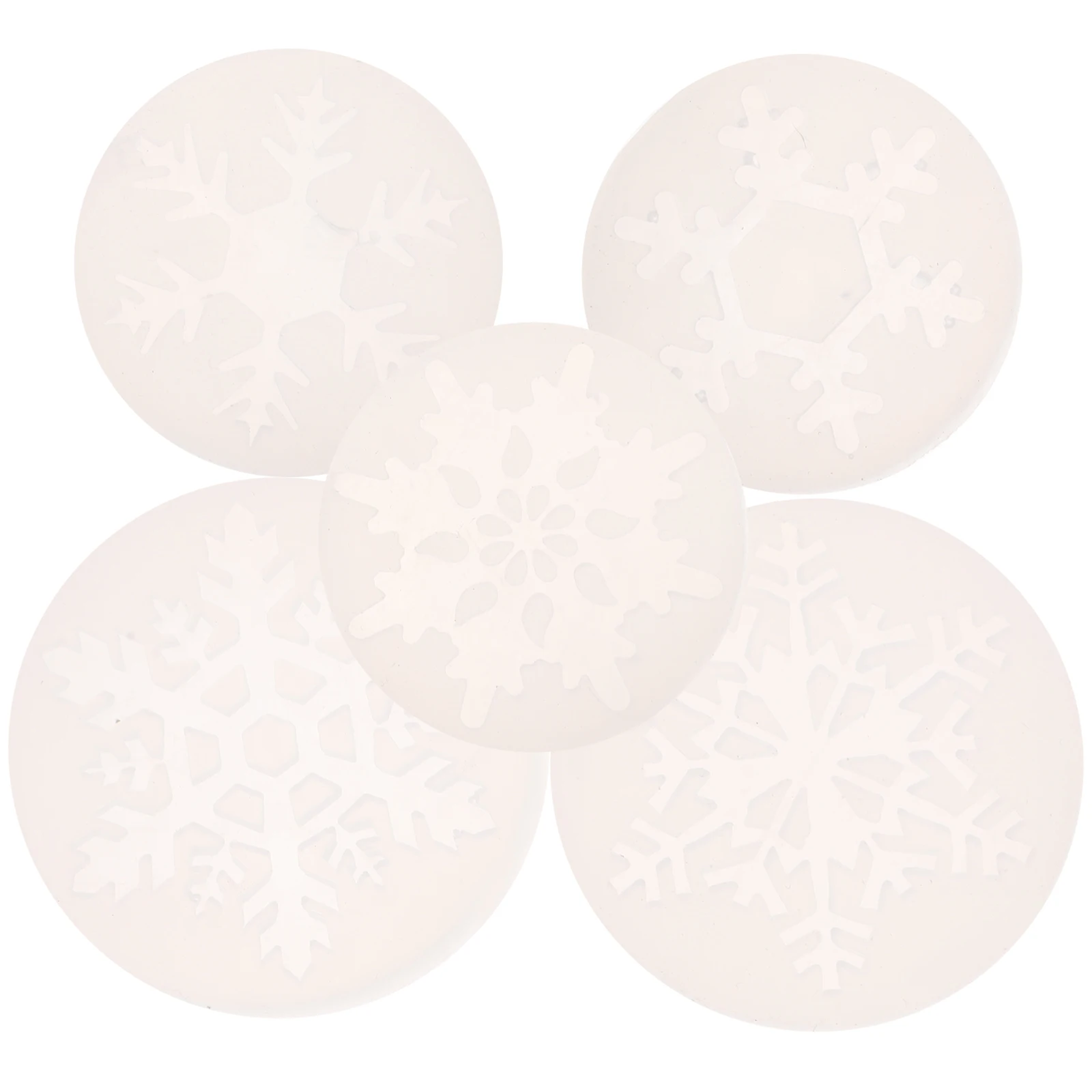 

5 Pcs Snowflake Necklace Pendant Silicone Mold Jewelry Making Mobile Phone Decoration Tools Crafting Clay Molds Flexible Durable