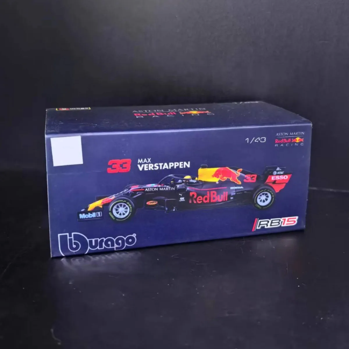 Bburago RedBull RB15 limitado # Modelo de coche 33 Max F1 con escaparate, escala 1:43, figura coleccionable en miniatura de carreras de Fórmula 1, juguete