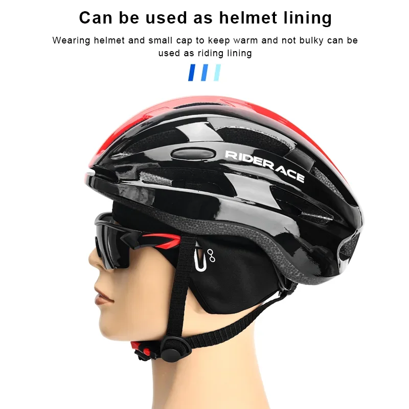 Winter Fleece Fietspet Winddicht Thermische Schedelkap Fietshelm Voering Outdoor Sport Hoed Hardlopen Skiën Motor Hoofddeksels