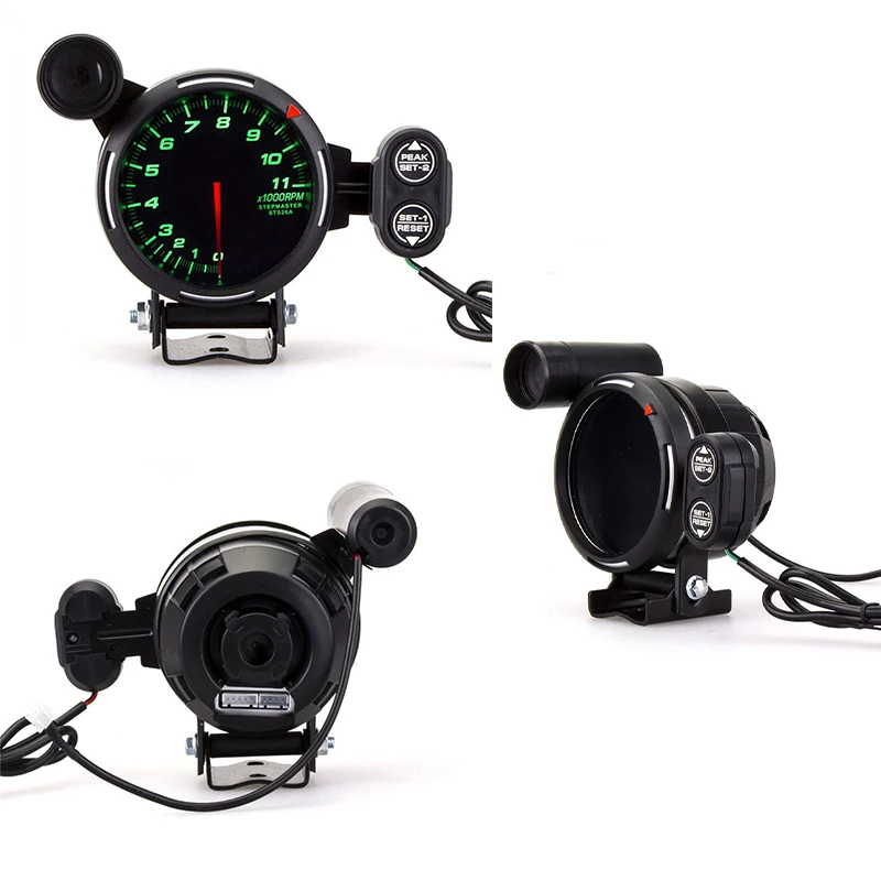 

3,15 дюймов 80 мм тахометр автомобильный модифицированный гоночный датчик светодиодный цифровой дисплей автомобильный инструмент 7 цветов изменение автозапчасти