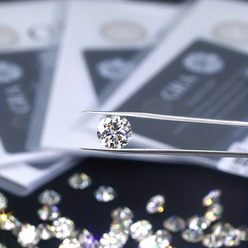 

Потрясающий 1-каратный муассанит бриллиантовой огранки - бесцветный D/GH, идеально подходит для колец своими руками, подарок на день Святого Валентина