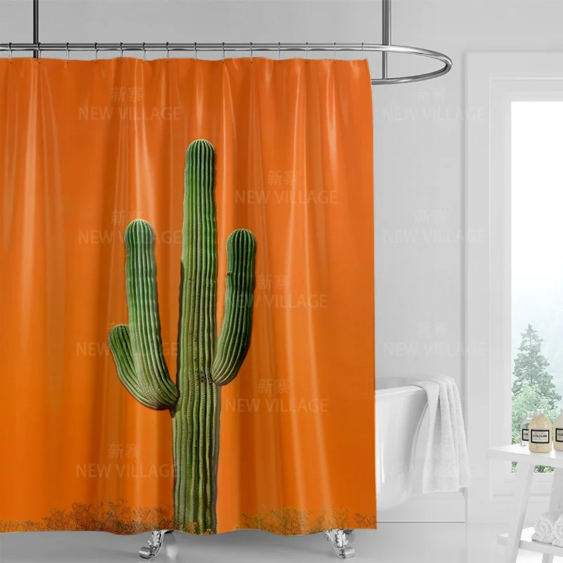 

Bohemian style plant bathroom curtains Floral pattern printed shower curtains, 180x200cm waterproof fabric shower curtains