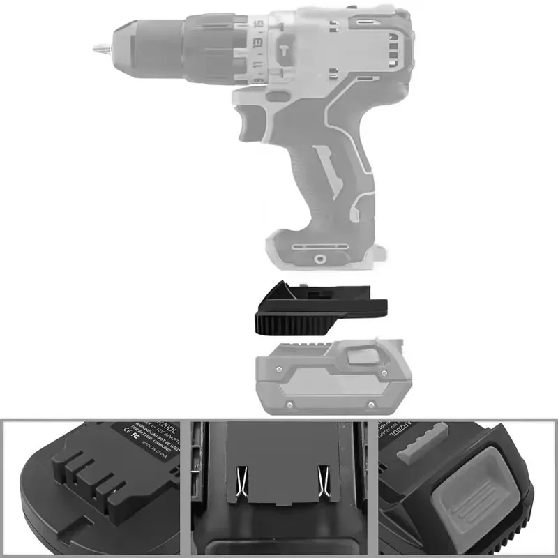 AR20DW battery adapter converts for DeWalt 18v-20v Max lithium battery to for Ridgid AEG 18v Lithium battery