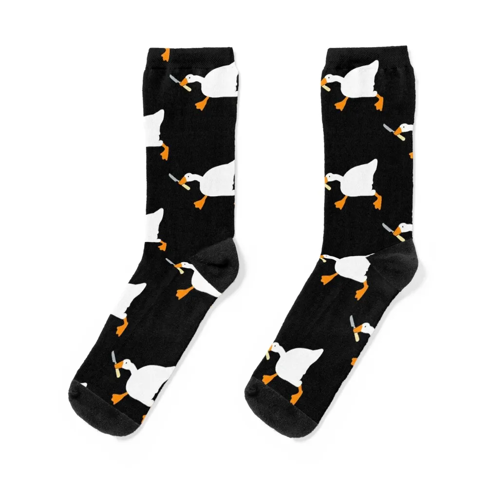 

Duck with a knife Socks kawaii loose Designer Man Socks Women's