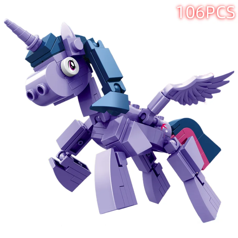 Pony War Mini Model Action Figure Kawaii Bouwstenen Compatibel Zoon Anime Steden Kerst Hallowmas Verjaardag Speelgoed Geschenken