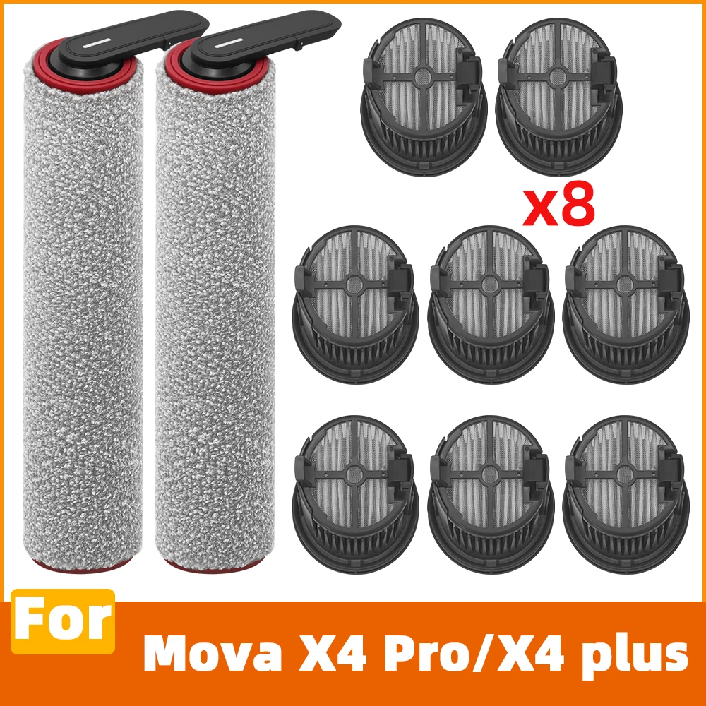

Совместимо с MOVA X4 Pro / X4 Plus Пылесос для сухой и влажной уборки Аксессуары Основная роликовая щетка HEPA фильтр Запасные части Набор