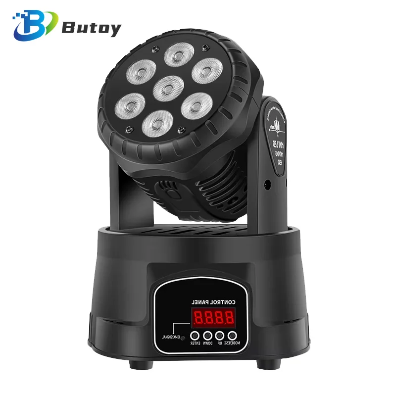 10W Par Light RGBW LED 4IN1 Shake Head Light Beam Stage Effect DMA 512 Controller Voice Controlled Rotating Party DJ Disco