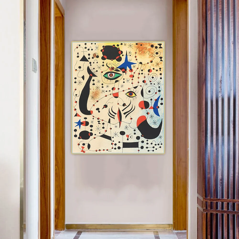 Joan Miro《Ciphers and Constellations, in Love with a Woman》Canvas Art Oil Painting Picture Wall Hanging Decor Home Decoration