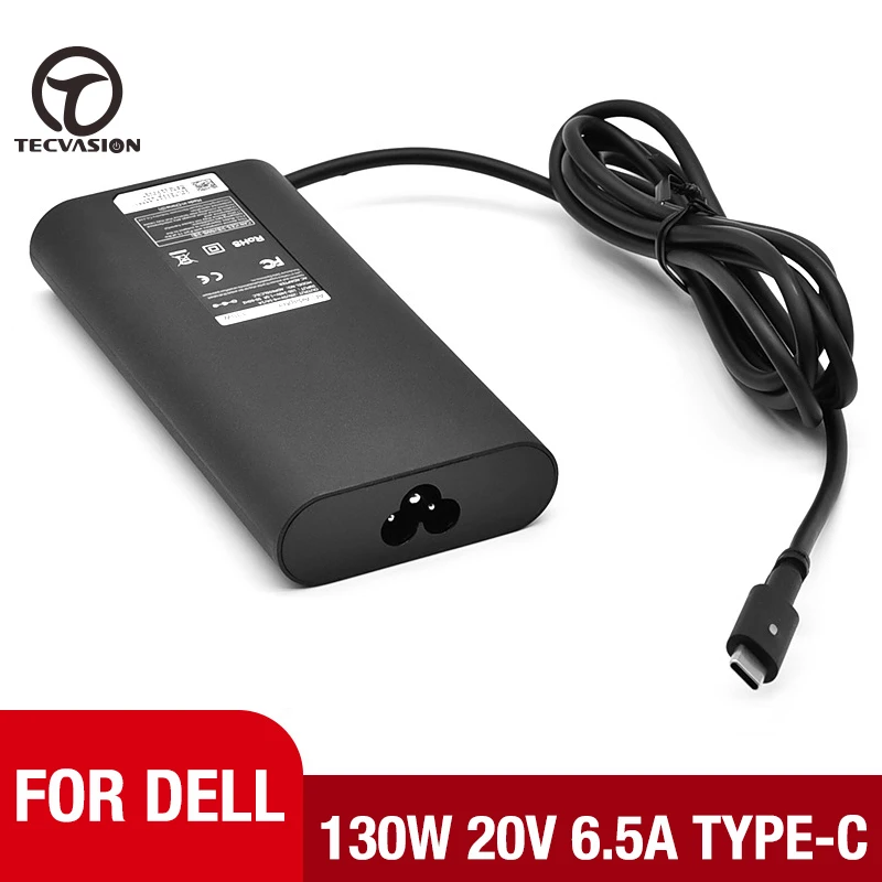 

130W 20V 6.5A USB Type C AC Laptop Adapter Power Charger For DELL XPS 17 15 9575 9570 9500 0Y2XGV Precision 5550 Xiaomi AD130