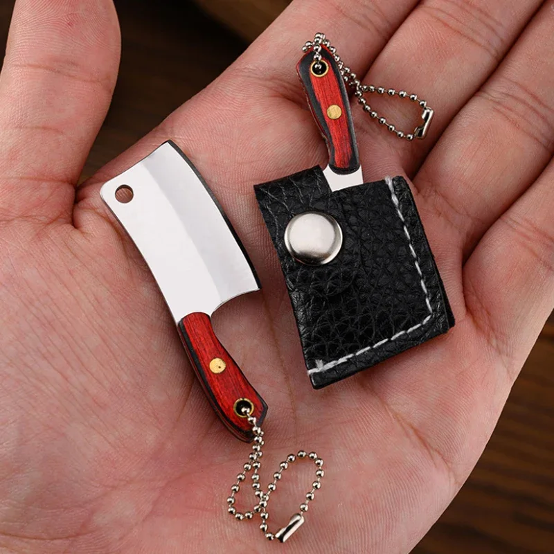 Mini Knife Keychain Pocket Knife Outdoor Camping Tactical Survival Portable Knife Peeler Fixed Blade Multi EDC Tool