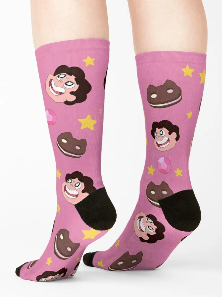 Steven Universe pattern Socks Christmas snow Running with print Socks For Women Men's