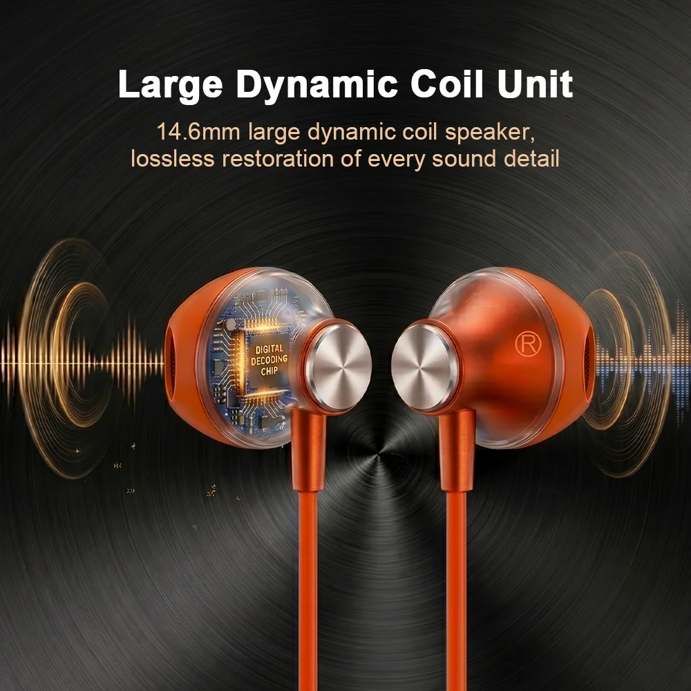 USB Type C Wired Headphones For iPhone 17 16 15 Pro Max Xiaomi iPad Earphones For Samsung Galaxy S26 HiFi Surround Sound Headset