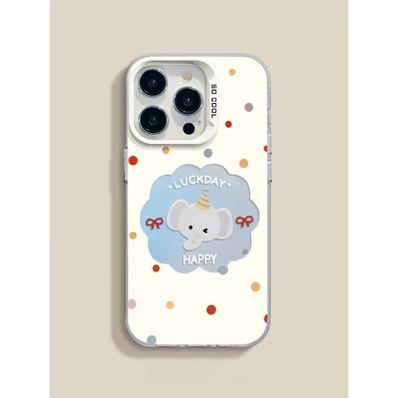 حافظة لهاتف آيفون 15 16 17 برو ماكس 14 13 12 11 برو 16 بلس كارتون ليتل بير الفيل