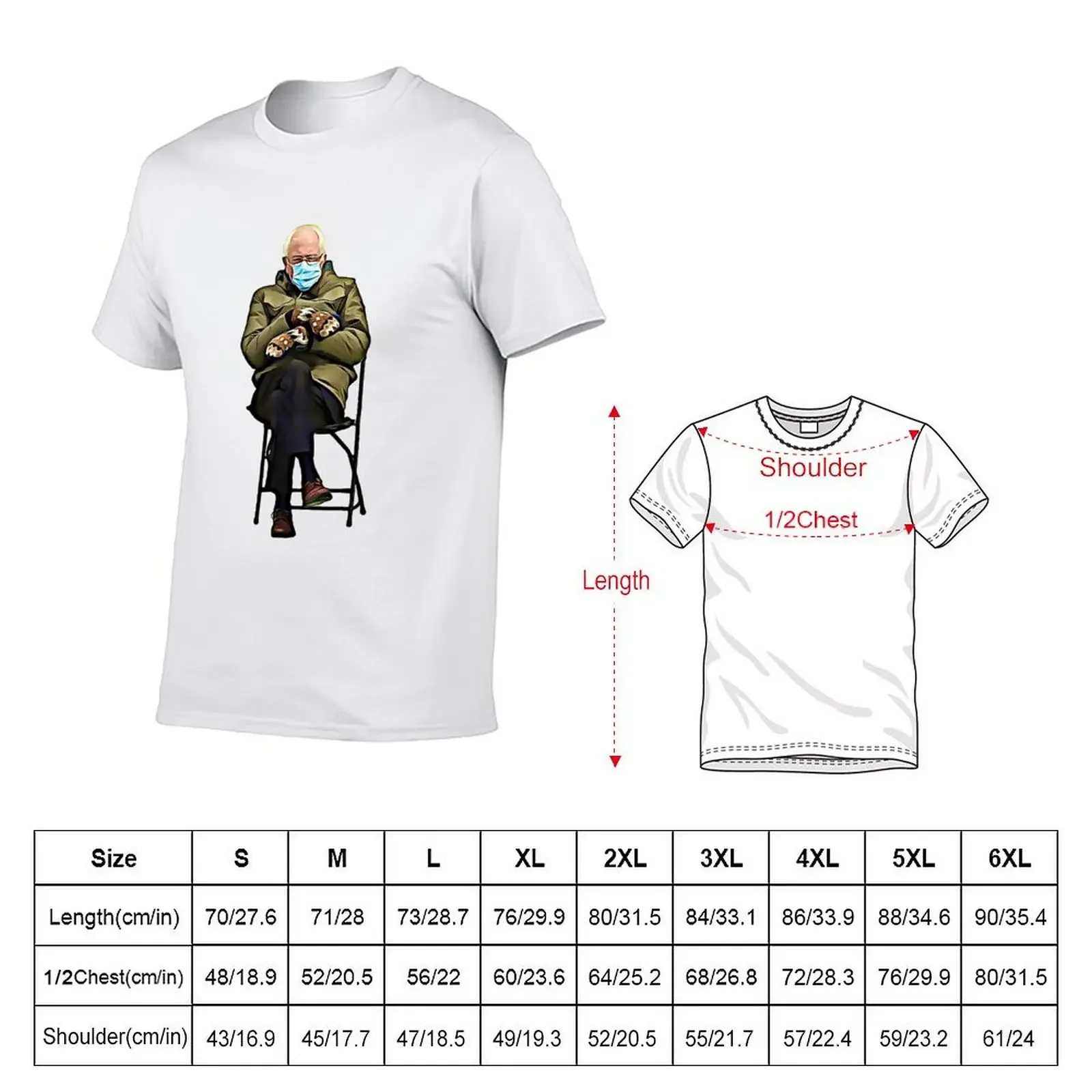 Bernie Mittens T-Shirt quick-drying vintage graphic tee Short sleeve tee oversized t shirt t shirts for men