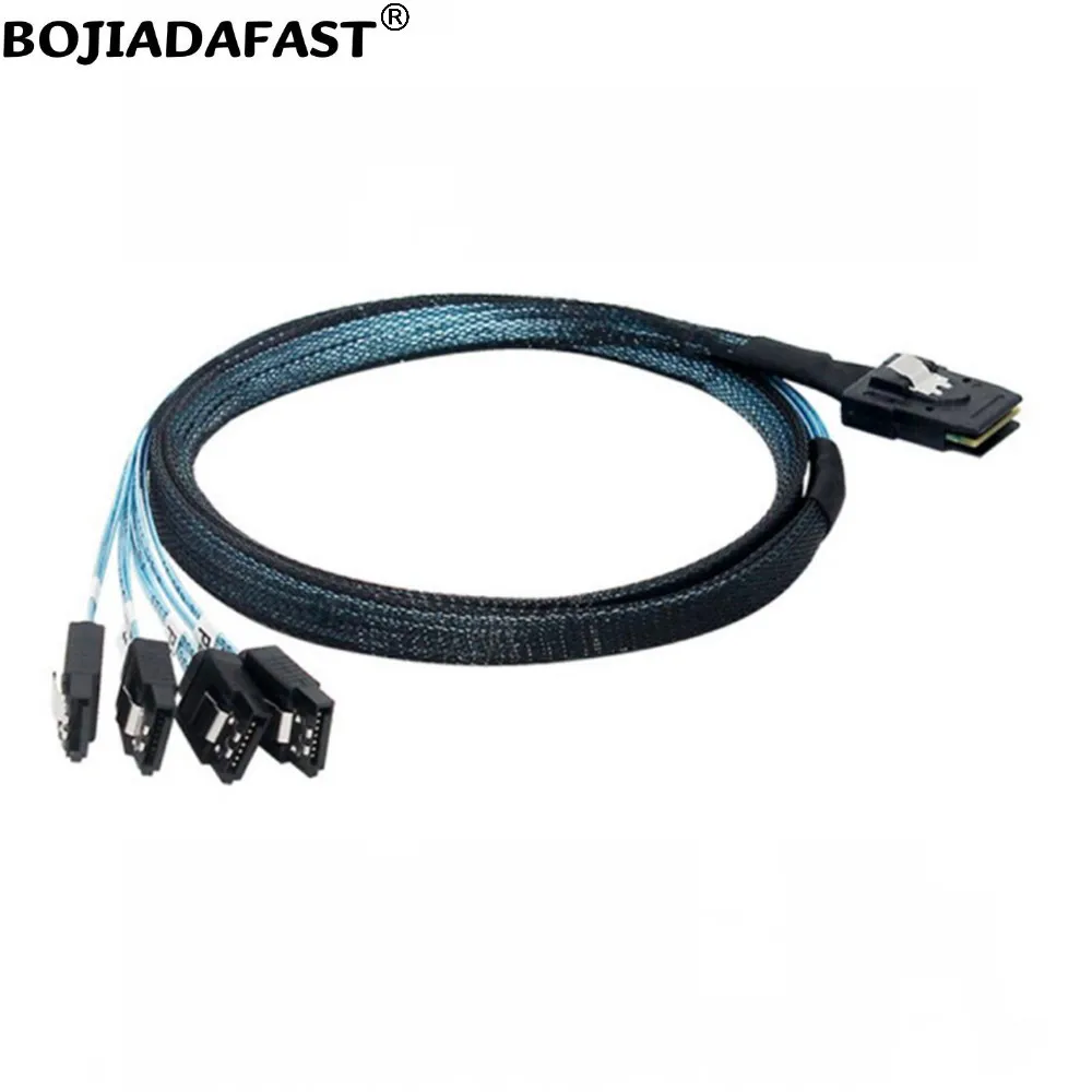 NGFF M.2 NVME Key B+M To Mini SAS SFF-8087 Adapter Expansion Riser Card With 4 SATA 3.0 Data Cable 70CM for HDD Hard Disk Drive
