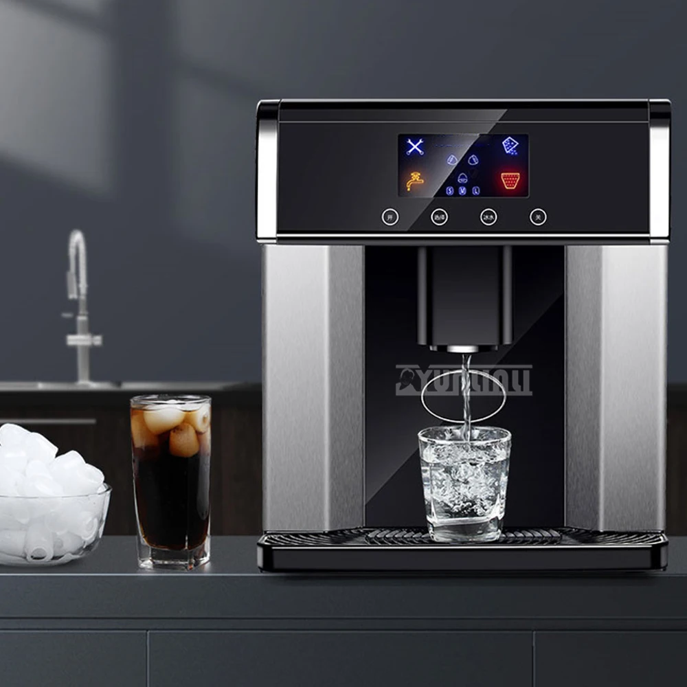 Máquina de cubitos de hielo automática comercial de 15kg/24H, máquina de hielo portátil de acero inoxidable para el hogar