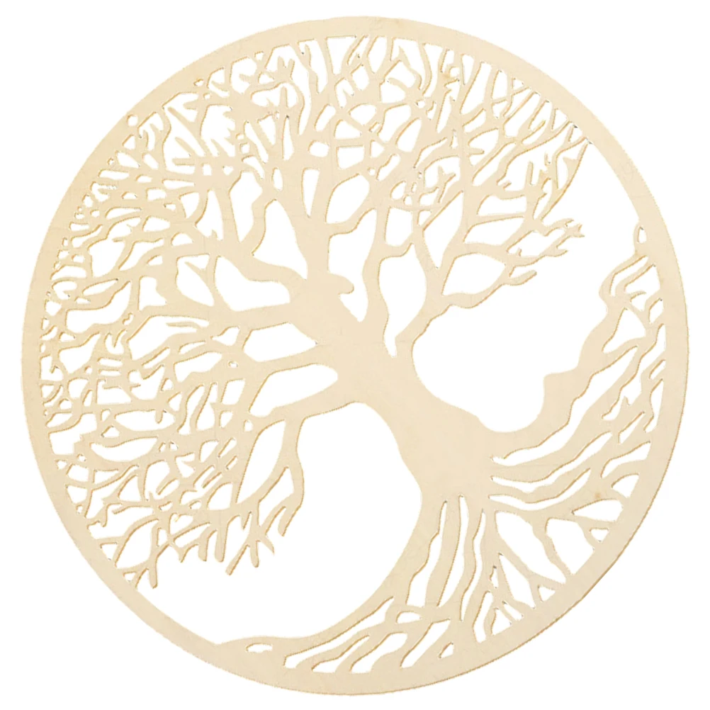

Wooden Wall Home Decor Hanging Adorn White Tree Shape Craft Nursery Wall Decorations Modern Wooden Pendant