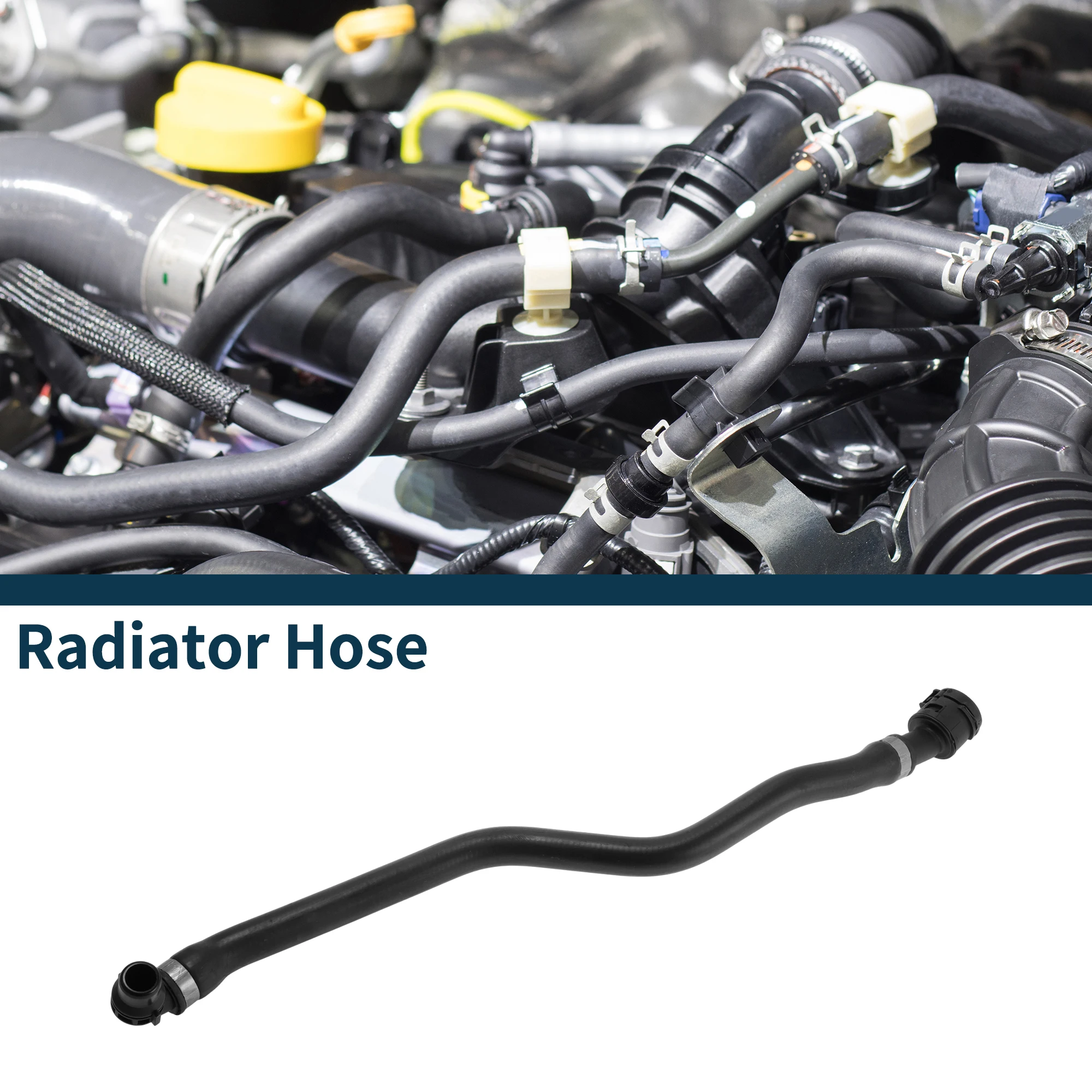 

UXCELL Radiator Hose for BMW GT 640i19 No.17128602617 Rubber Coolant Pipe Black 1 Pc