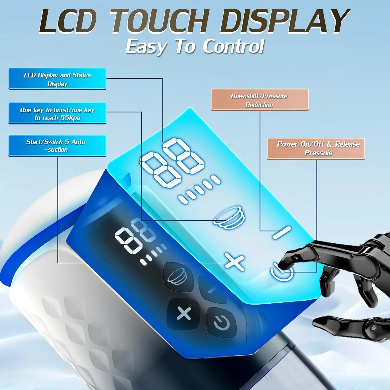 HESEKS مضخة تفريغ كهربائية مع وسائط تدريب مص مضخة القضيب ديك توسيع الديك المكبر ذكر الاستمناء للرجال 18 + #5