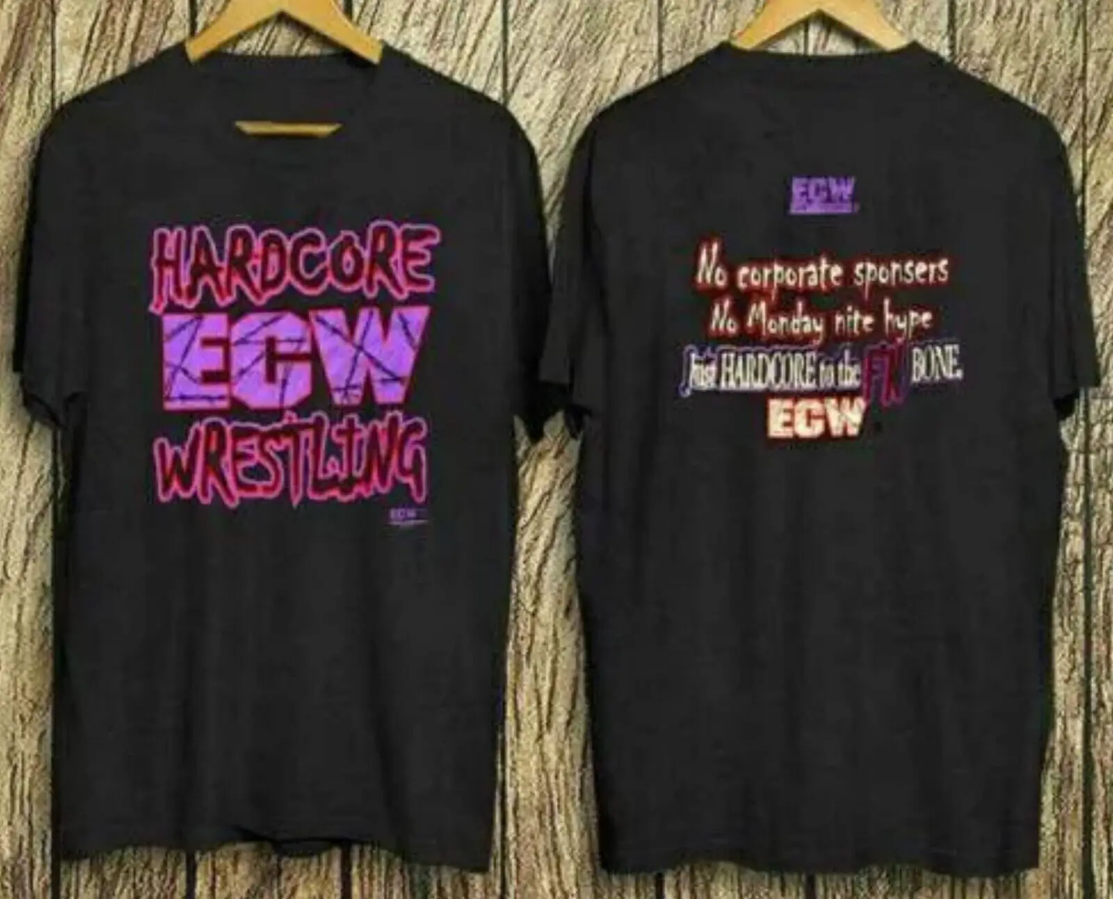 Original ecw hardcore wrestling t-shirt 90s Vintage Gift S-5XL