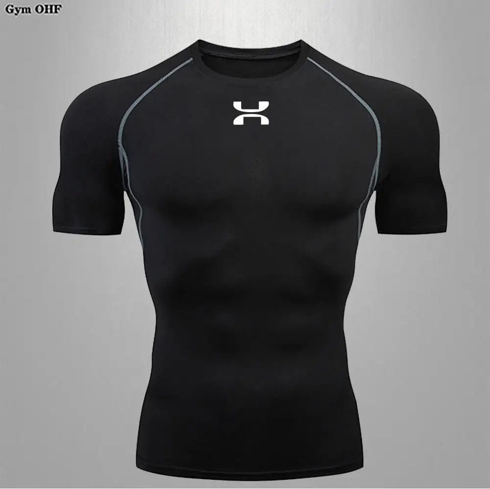 Sun Protection Second Skin Breathable Compression Shirt Men Rashguard Jiu Jitsu Fitness Gym Running Outdoors Sports T-Shirts Men