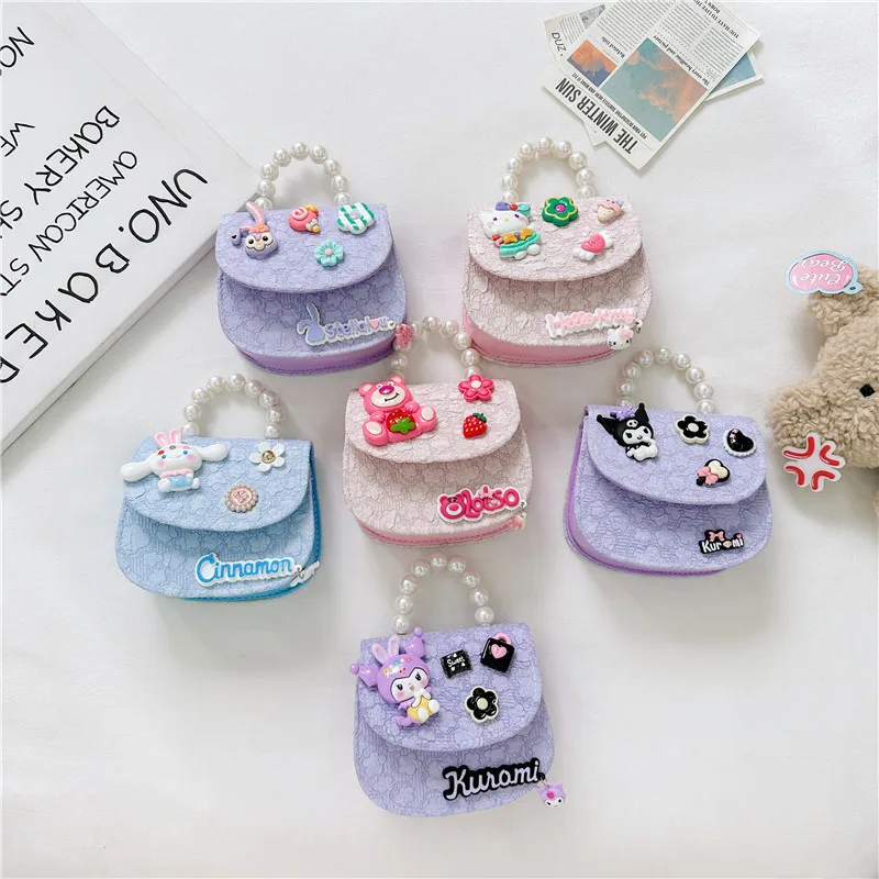 

2025 Kuromi New Cartoon Wallet Japanese Sanrio Cinnamoroll Hellokitty Girl Kawaii Accessories Children's Festival Gift