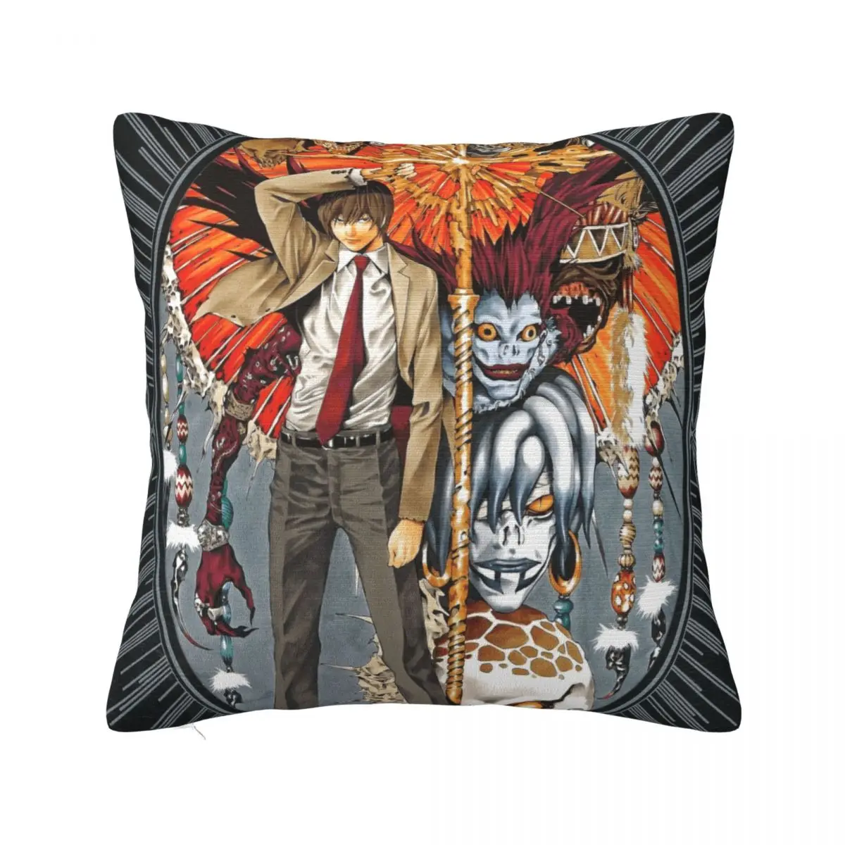 Kira The Judgement Square Pillowcases Living Room Anime Death Note Japan Manga Cushion Case Decorative Throw Pillow Case 40*40