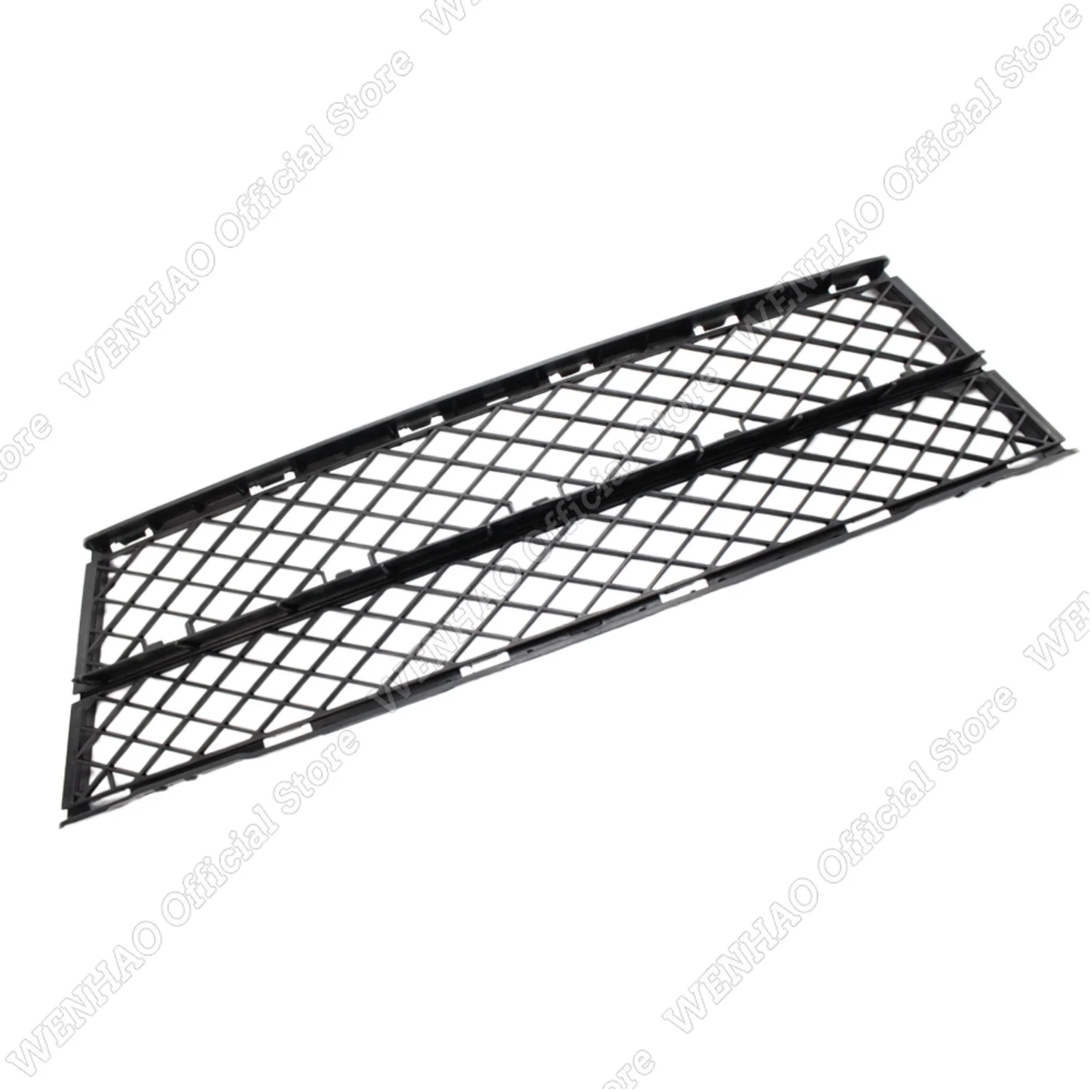 3Pcs High Quality Matte Black Front Bumper Grille Fog Light Frame Cover For BMW  5 Series E60 2009-2010 Grilles Tuning BodyKits view 5
