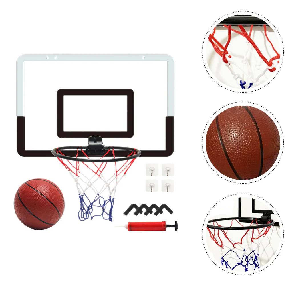 

Folding Basketball Set for Kids Children Toy Indoor Outdoor Shatterproof Easy Install Door Mount Wear-Resistant for Boys