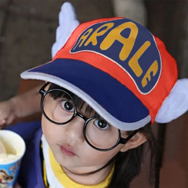 Kacamata Cosplay Film Presbyopic Arale Kacamata Bundar Bingkai Hitam untuk Anak Hadiah Aksesori Properti