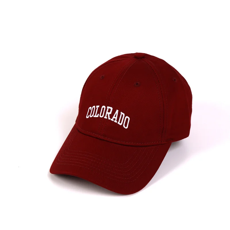 Sombrero de béisbol con estampado de letras de Colorado para hombre y mujer, gorra deportiva informal versátil, sombrilla, accesorios de viaje al