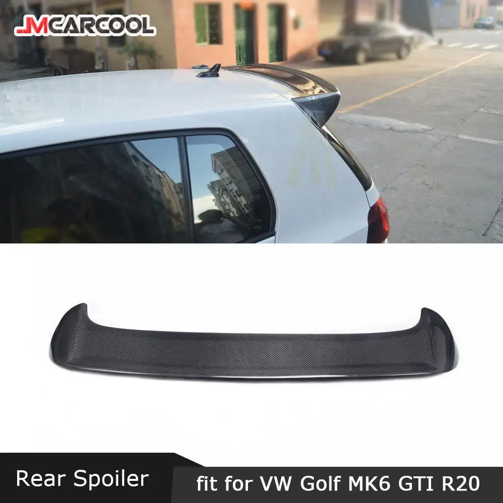 

JMCARCOOL For VW Golf 6 VI MK6 GTI R20 2010-2013 Non For Base Bumper Carbon Fiber Rear Roof Spoiler Boot Trunk Wings