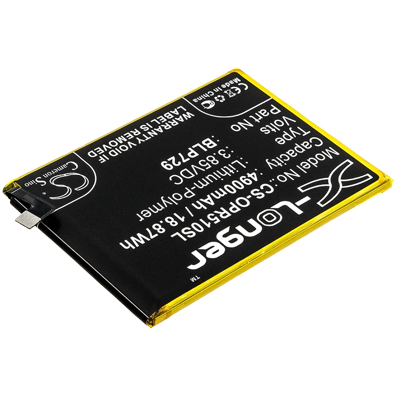 Replacement 3.85V 4900mAh Mobile SmartPhone Battery BLP729 for Oppo Realme 5i 5 C3 C11 5S C21